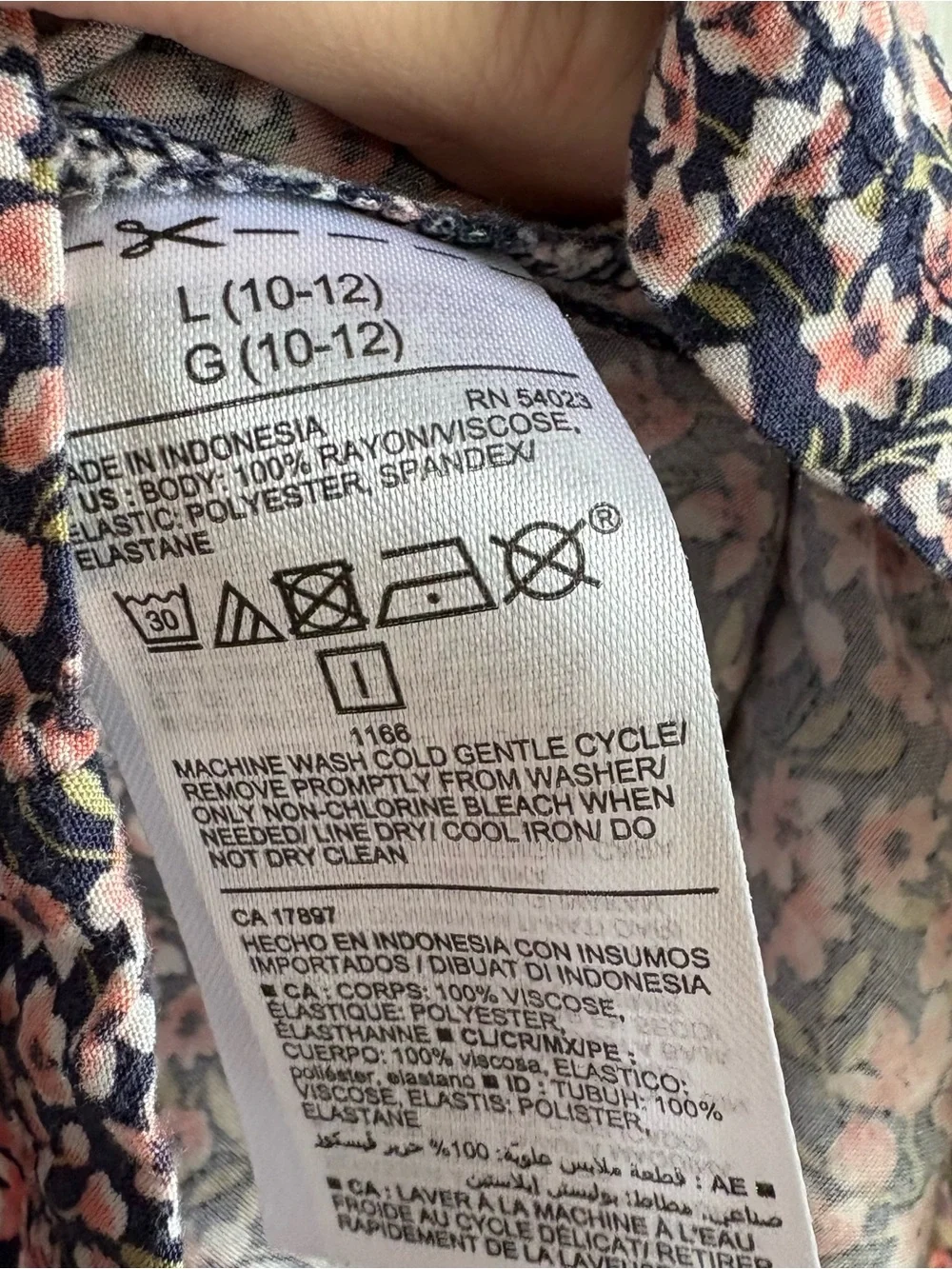 Old Navy Navy Pink Floral Romper Girls L (10-12) Square Neck Lightweight